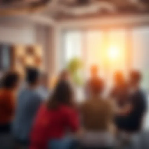 A group of people sitting in a circle, sharing thoughts and advice, showing empathy and support.