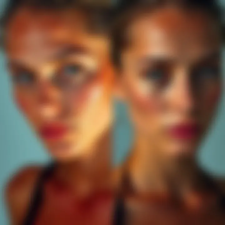 Side-by-side comparison of colorized images using Klein 9B and Klein 9B KV, showcasing variations in skin texture and pose details.