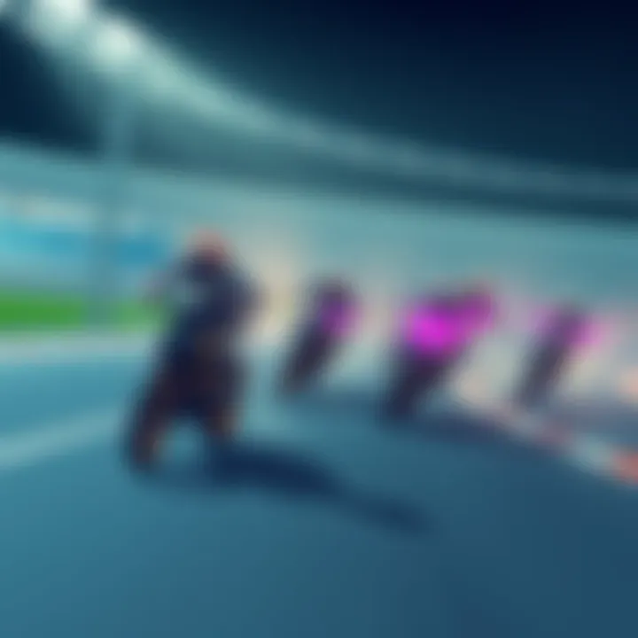 Competition in AI Models An illustration showing various AI models racing on a track, symbolizing competition and advancement in technology.