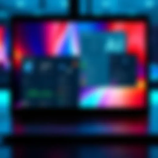 Side-by-side comparison of ComyUI and Invoke AI interfaces on a laptop screen, showcasing their unique features and design elements