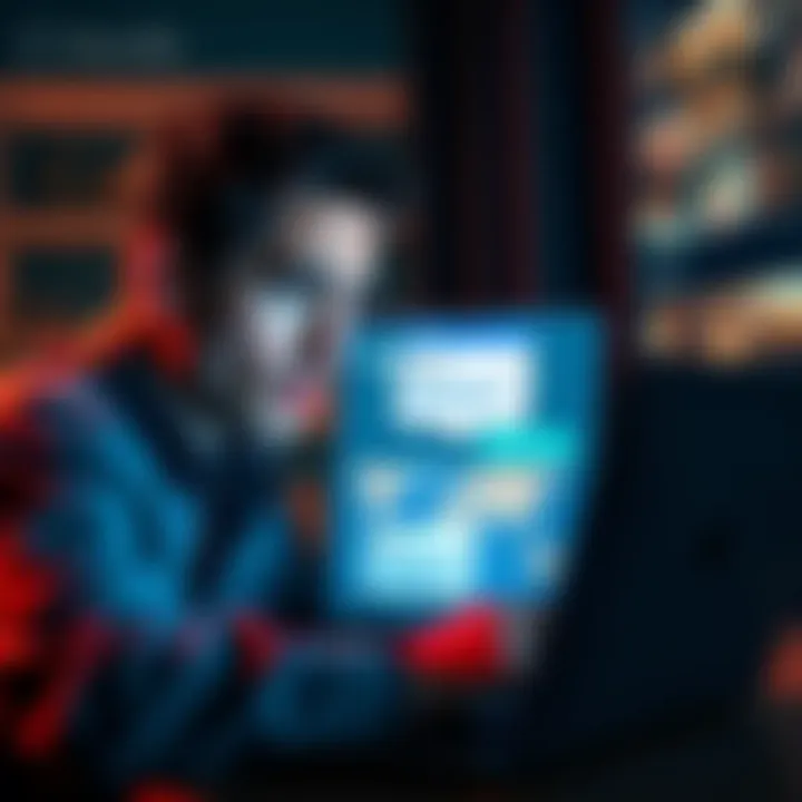 A user looking worried while using a laptop, with a chat interface showing location details, symbolizing privacy fears in AI tools.