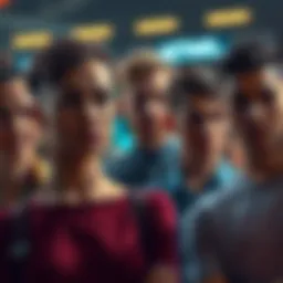 Group of people looking worried about AI's impact on jobs and relationships
