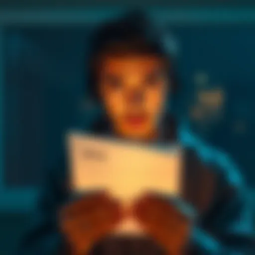 A worried individual reading a subscription notice that raises concerns about supporting authoritarianism