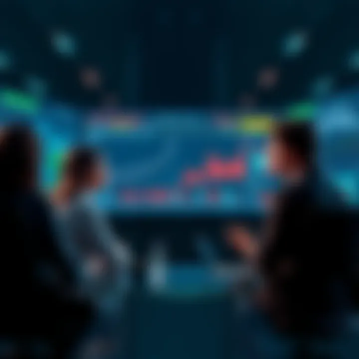 A group of experts discussing the risks of Artificial General Intelligence, with charts and data on a screen in the background.