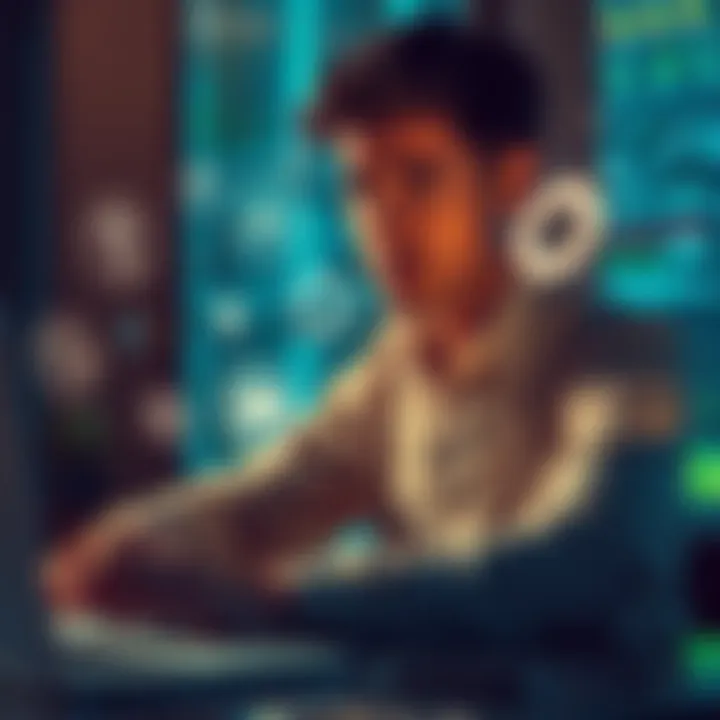 A person looking puzzled while comparing different AI software options on a laptop, reflecting the confusion in choosing the right tool.