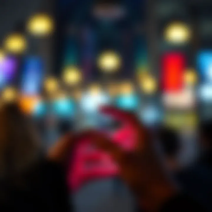 A person swiping right on a phone, symbolizing the search for connections and joy through technology.