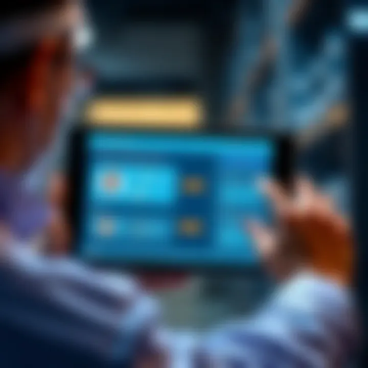 A healthcare professional demonstrating the ChatGPT Health feature on a tablet, showing a medical record connection screen.