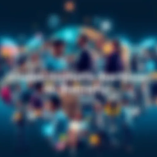 A collage showing diverse people engaged in discussions and activities, illustrating key social parallels in modern life.