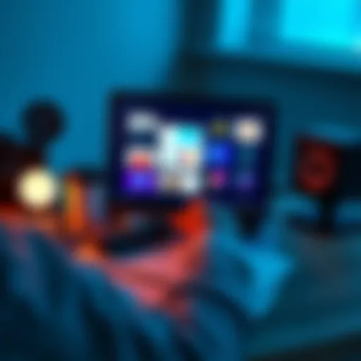 A person working on a laptop with various generative AI tools open on the screen, surrounded by notes and a coffee cup, illustrating content creation