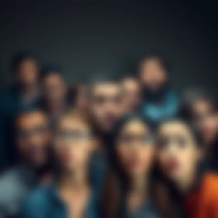 A diverse group of people showing different expressions of confusion and disappointment, representing hypocrisy in social interactions.