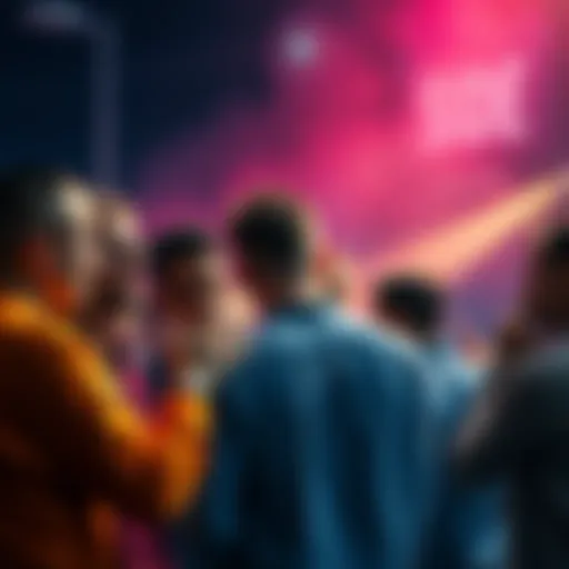 A group of people engaged in a heated discussion about SIDE, showing diverse opinions and reactions, some supportive and some critical.