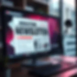 A computer screen displaying a controversial newsletter with bold headlines and provocative content.