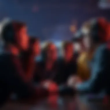 A group of gamers discussing the NTE game controversy, showing mixed reactions and emotional responses, highlighting the tension between developers and fans.