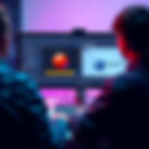 A person working on a computer screen showing Blender software with .dae files being converted to FBX or GLB formats