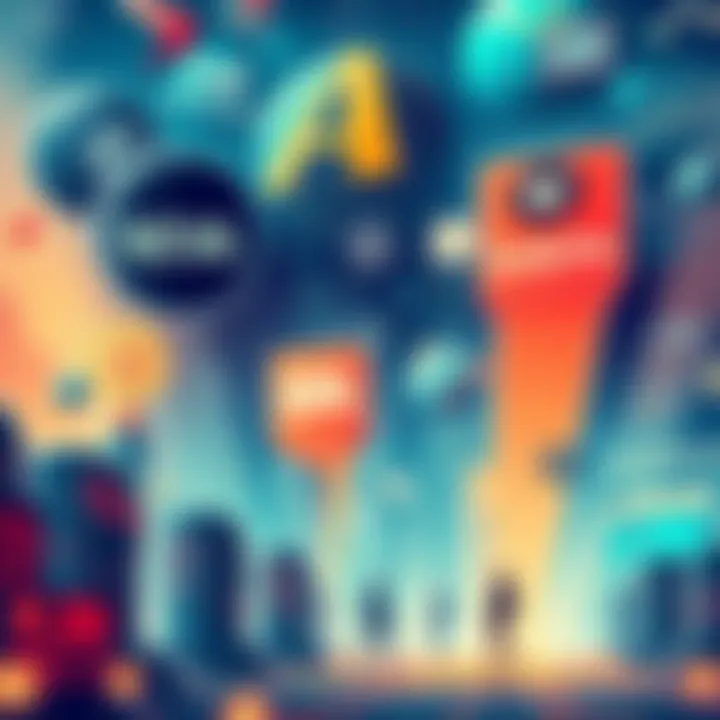Illustration showing large corporations overshadowing small developers in the AI landscape, with logos of big companies and a smaller figure representing ordinary users