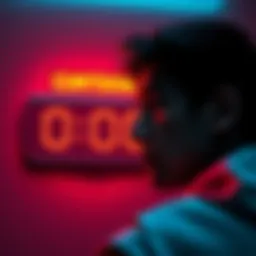A person looking at a countdown timer with urgency to save humanity