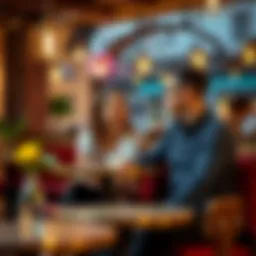 A couple sitting together at a cafe, sharing their thoughts on what they look for in a partner, surrounded by a warm and inviting atmosphere.