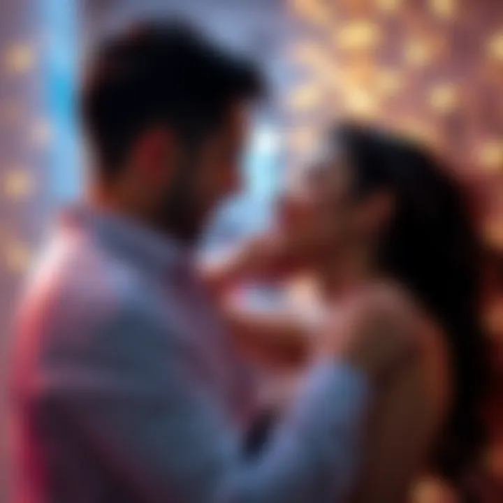 A couple engaged in a moment of intimacy, showcasing connection and affection between partners.
