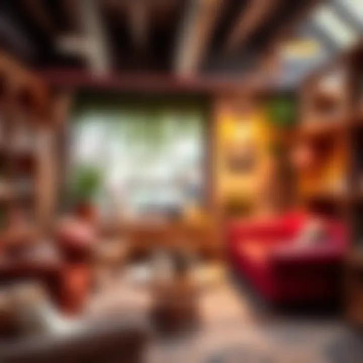 A welcoming space filled with playful cats and cozy seating for visitors to enjoy time with felines.