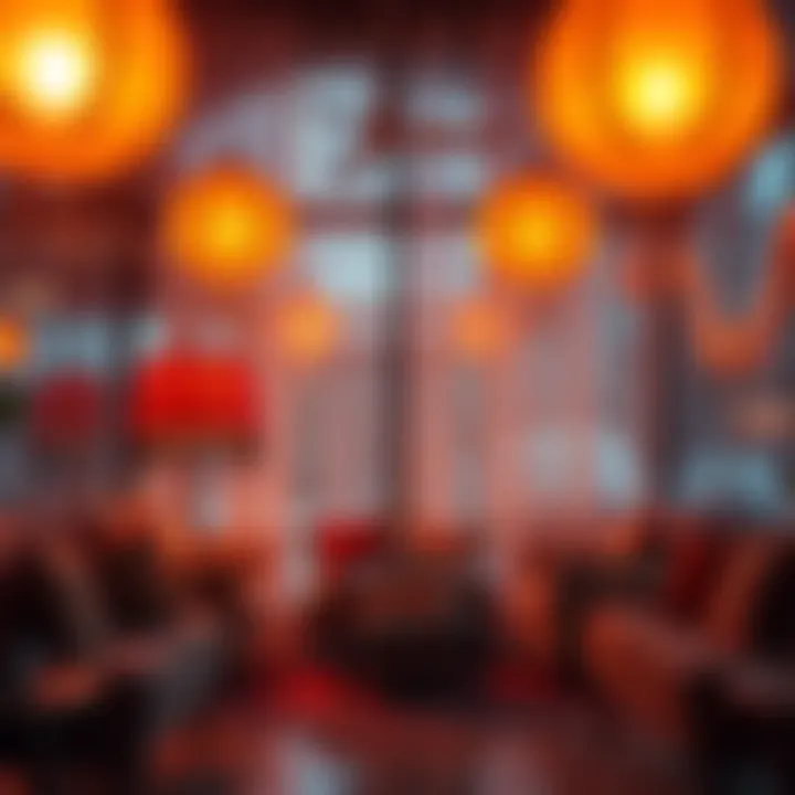 A warm and inviting room with soft lighting and comfortable seating, showcasing a cozy ambiance that influences mood.