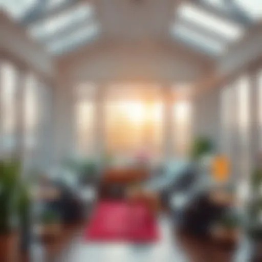 A bright sunroom featuring comfortable chairs, plants, and large windows letting in natural light