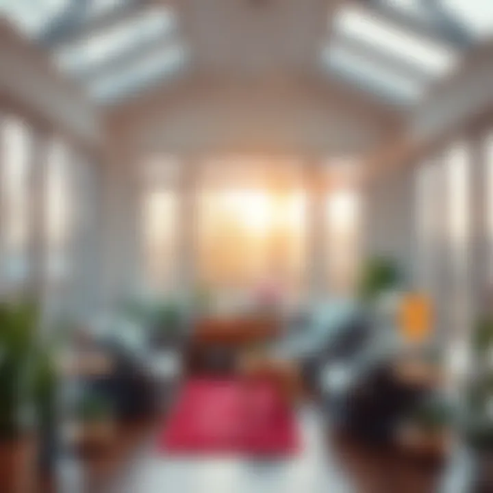 A bright sunroom featuring comfortable chairs, plants, and large windows letting in natural light