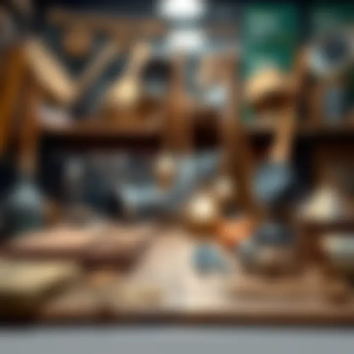 A comparison of handcrafted goods and AI-made items on display, highlighting the difference in quality and price.