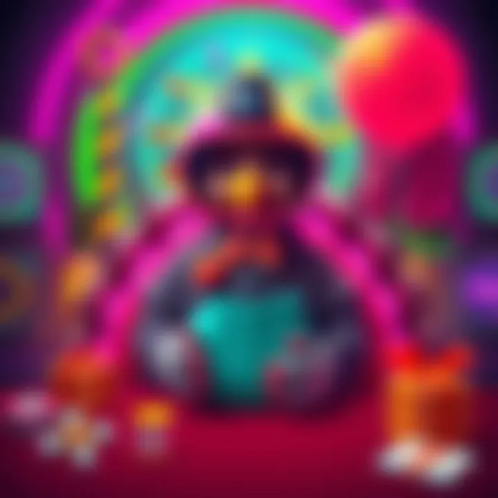 A colorful advertisement for the 'Stupid Time' show featuring a character named Thanksgiver holding a festive turkey, surrounded by AI elements and vibrant graphics.