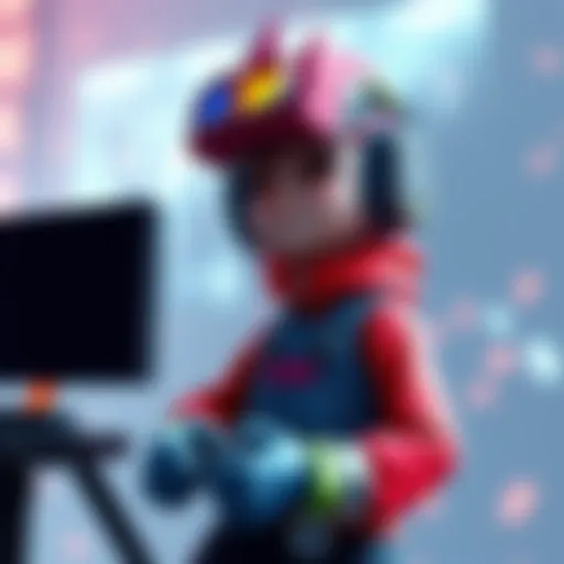 A colorful, unique game character with simple, bold graphics represents creativity in gaming.