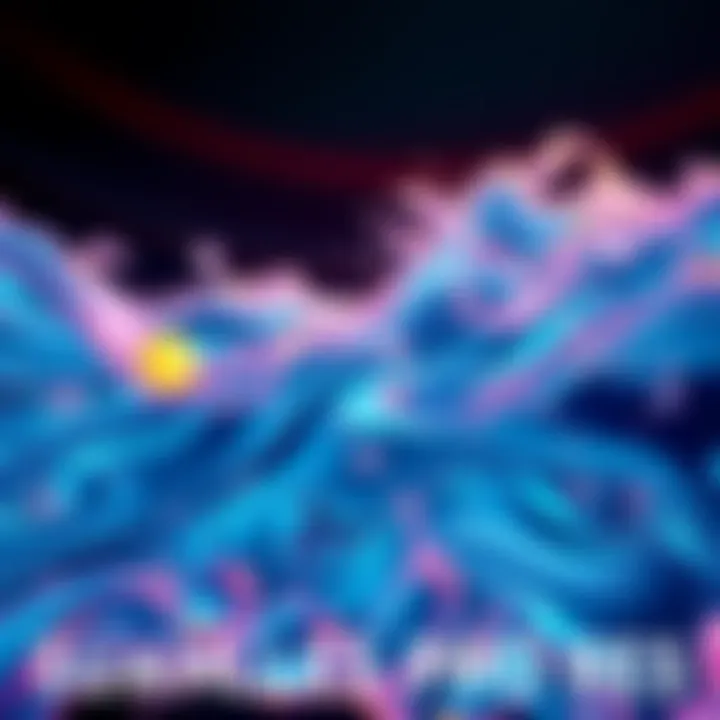 A visually striking seamless loop featuring flowing water and dynamic shapes, illustrating the creative process behind Surface Tension Pro Res.
