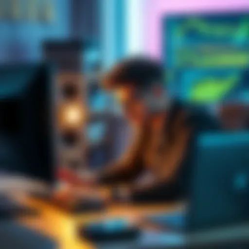 A creative professional sitting at a desk, looking frustrated while using software on a computer, illustrating the challenges faced in modern digital work environments.