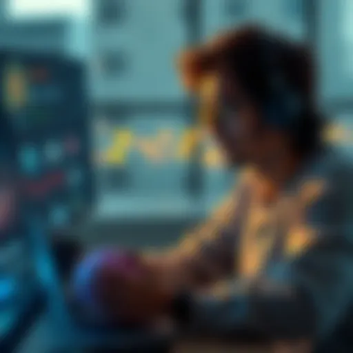 A person discussing creative ideas with ChatGPT on a laptop, showing concern about privacy and leaks.
