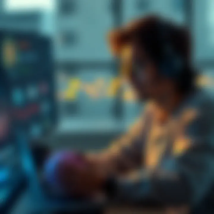 A person discussing creative ideas with ChatGPT on a laptop, showing concern about privacy and leaks.