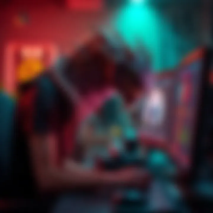 A creature animator working on a computer, adjusting variables to improve animation speed and performance.