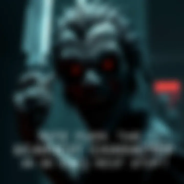 Redesigned scary character from CH13: Rest Stop in a dark setting, showcasing eerie features and unsettling expression.