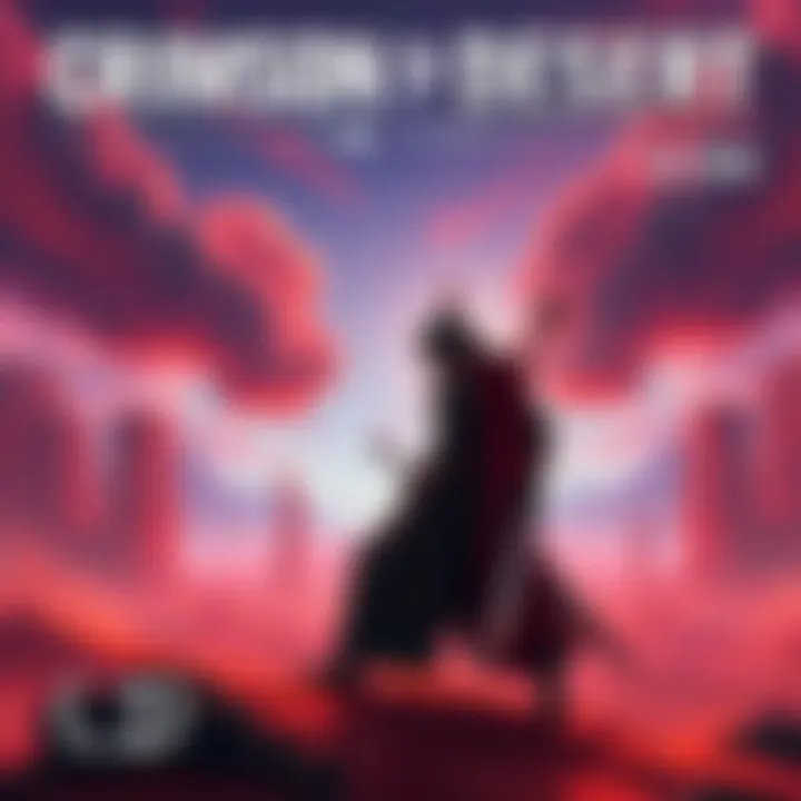 Cover art of Crimson Desert showing a warrior in a dramatic landscape with AI-generated art elements