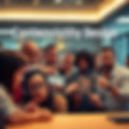 A group of critics discussing a design they find unattractive, showcasing their expressions of disapproval, with some pointing at images of the design.