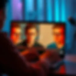 A person watching a video on a laptop, showing a critique of the Jarvis algorithm, with disapproving facial expressions.