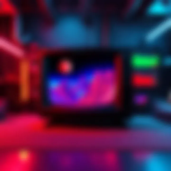 A visual example of a realistic CRT shader effect applied to a game scene in Godot Engine, showcasing vintage display aesthetics.