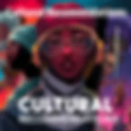 Cultural Recommendations A collage of anime characters, African art, and comic book themes representing diverse cultural influences.