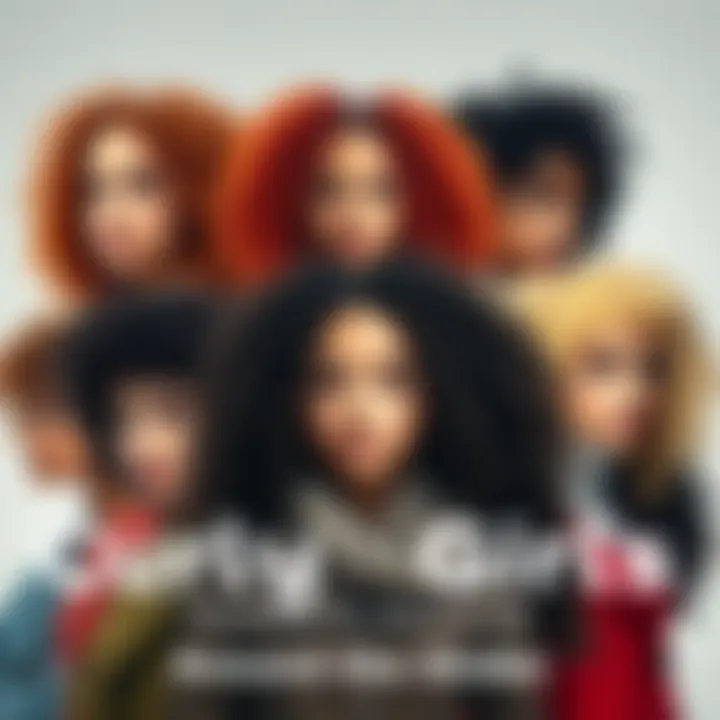 Collage of girls with curly hair showcasing their unique styles and personalities from various countries