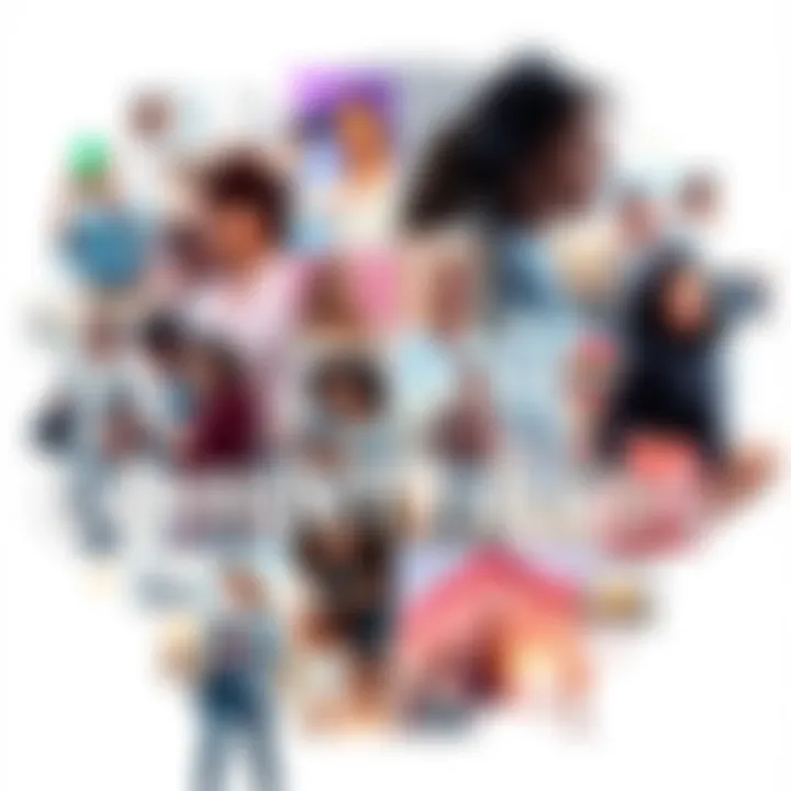 A collage showing people engaging with technology, fashion, and lifestyle activities reflecting recent trends.