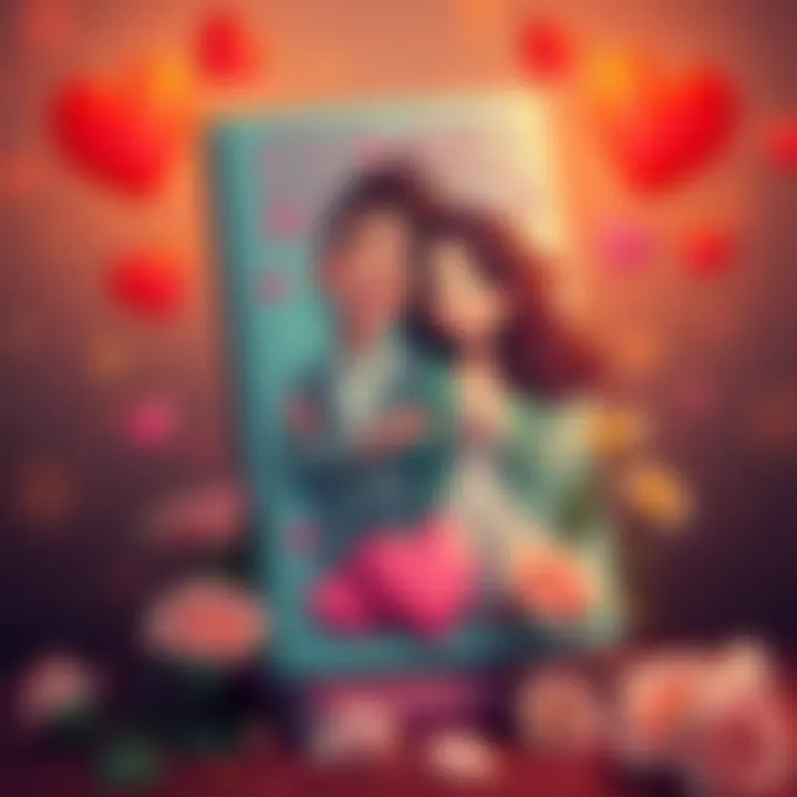 A funny and bizarre romance book cover featuring a cartoon couple in wacky poses, surrounded by playful elements like flowers and hearts.