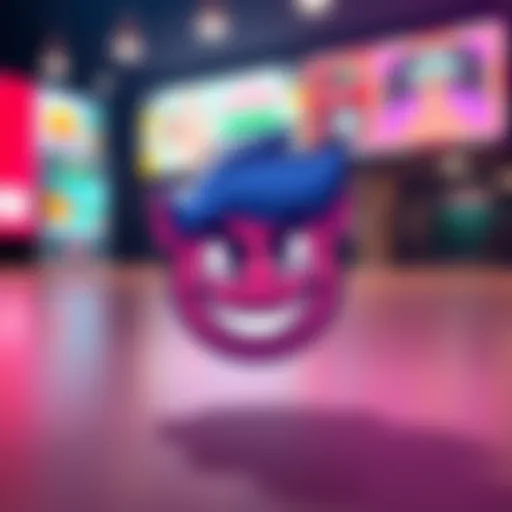 A colorful animated logo featuring a quirky character with a mischievous smile, designed for an indie game developer.