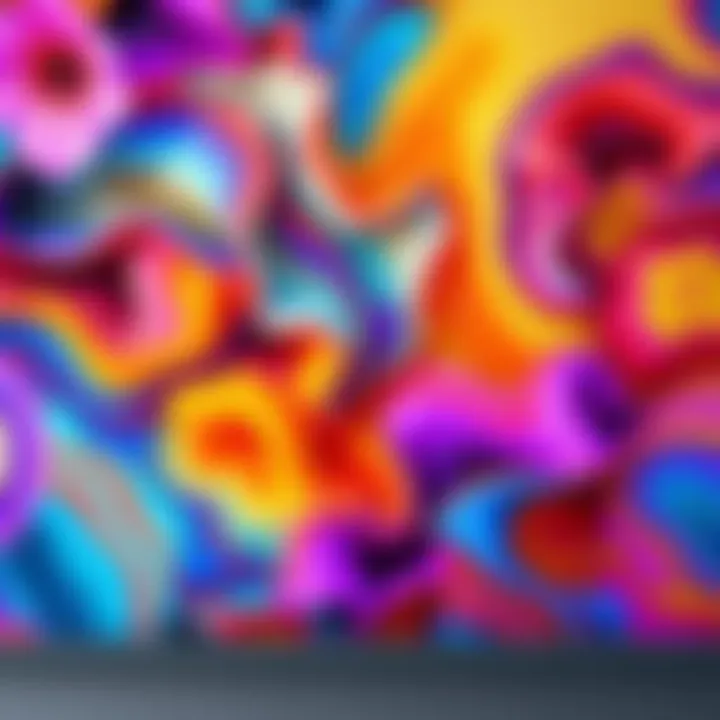 A colorful and unique wallpaper reflecting personal style and preferences, with various patterns and textures