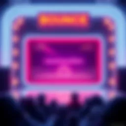 Illustration of colorful visuals inspired by CRT screens for the game Bounce!