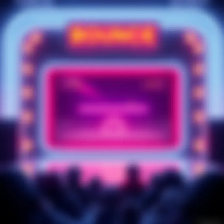 Illustration of colorful visuals inspired by CRT screens for the game Bounce!