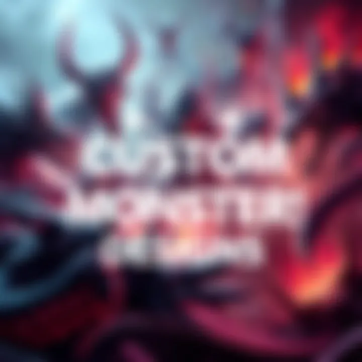 A collection of unique custom monsters with detailed icon art, showcasing creativity for monster hunting fans.