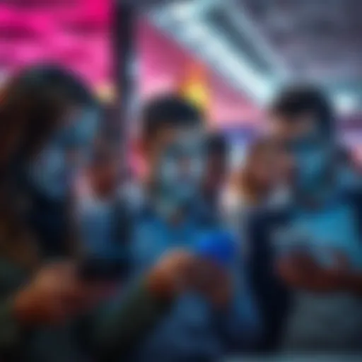 Group of people expressing anger and confusion over sudden account bans while checking their devices