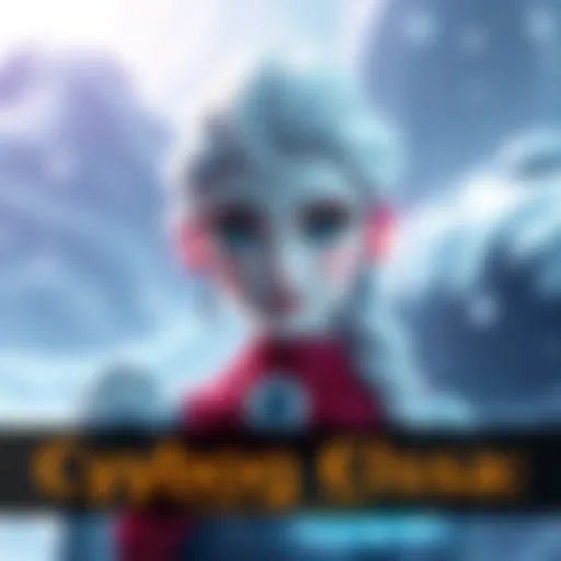 A futuristic character inspired by Elsa, featuring robotic elements and a winter theme.